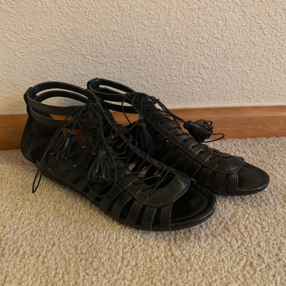 Black Gladiator Sandals